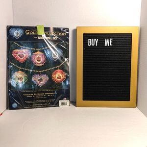 NEW! Dimensions Gold Collection Timeless Elegance Ornaments Holiday Kit